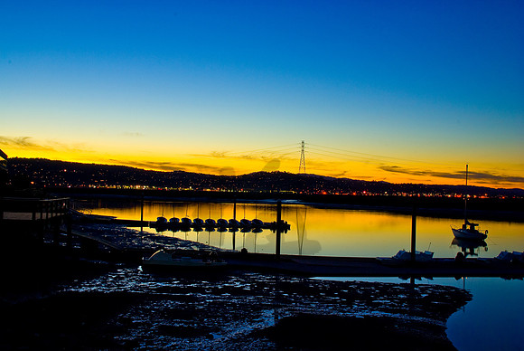 Sunset at Redwood Shores California